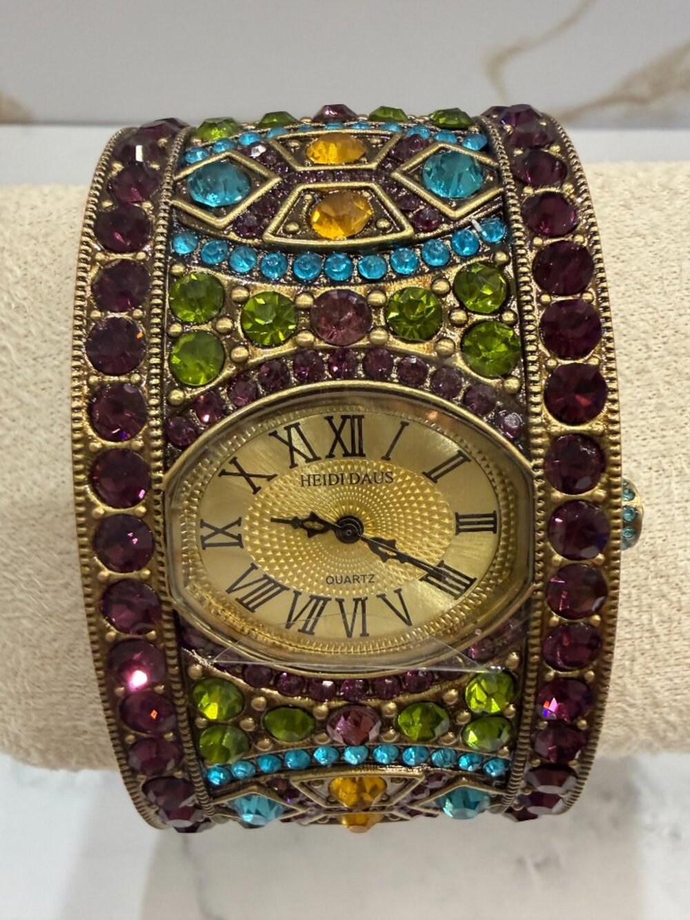 Heidi Daus Crystal Cuff Watch M/L NWOT New - Picture 3 of 7